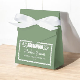 Sage Green Cielito Lindo Mexicaanse Baby Shower  Bedankdoosjes