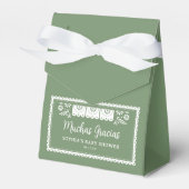 Sage Green Cielito Lindo Mexicaanse Baby Shower  Bedankdoosjes (Voorkant Zijde)