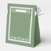 Sage Green Cielito Lindo Mexicaanse Baby Shower  Bedankdoosjes (Achterkant)