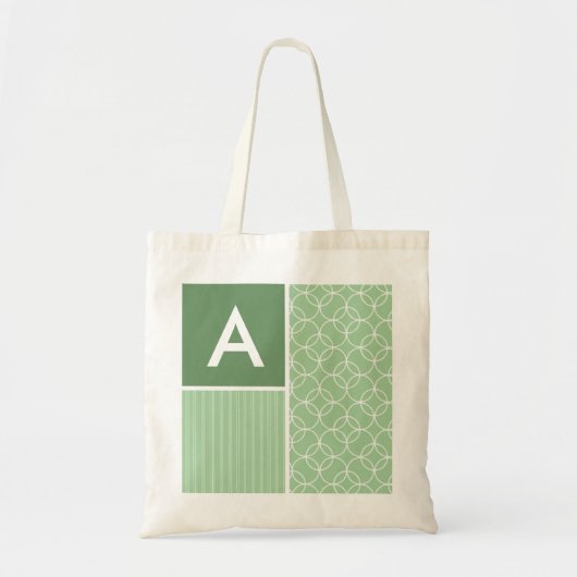 Sage Green Circles; Cirkel Tote Bag (Voorkant)
