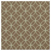 Sage Green Circles over Chocolate Brown Stof (Close Up)
