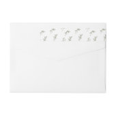 Sage Green Classic Botanical Crest Bruiloft Retour (Achterkant)