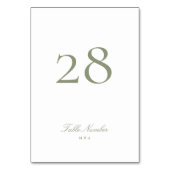 Sage Green Classic Elegante Kalligrafie Bruiloft Kaart (Voorkant)