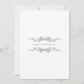 Sage Green Classic Franse Bloemen Vrijgezellenfees Kaart (Achterkant)