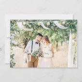 Sage Green Classic Franse Floral Crest 2 Foto Bedankkaart (Achterkant)