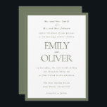 Sage Green Classic Lijst Huwelijksouders Host Kaart<br><div class="desc">Maak uw huwelijksaankondiging onvergetelijk met deze Sage Green Formal Elegant Wedding Invitation Sjabloon. Perfect gemaakt voor ouders die de speciale dag organiseren, deze donkere salie groen en wit uitnodiging heeft een verfijnd salie groen lijst en elegante typografie voor de namen van de echtgenoot en de huwelijksinformatie. Volledig aanpasbaar, met deze...</div>