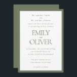 Sage Green Classic Lijst Huwelijksouders Host Kaart<br><div class="desc">Maak uw huwelijksaankondiging onvergetelijk met deze Sage Green Formal Elegant Wedding Invitation Sjabloon. Perfect gemaakt voor ouders die de speciale dag organiseren, deze donkere salie groen en wit uitnodiging heeft een verfijnd salie groen lijst en elegante typografie voor de namen van de echtgenoot en de huwelijksinformatie. Volledig aanpasbaar, met deze...</div>