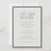 Sage Green | Classic Luxe Elegant Repetitie Diner Kaart (Voorkant)