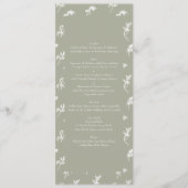 Sage Green Classic  Monogram Crest Bruiloft Menu (Voorkant)