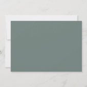Sage Green Classy 50th Gold Custom Photo Birthday Kaart (Achterkant)