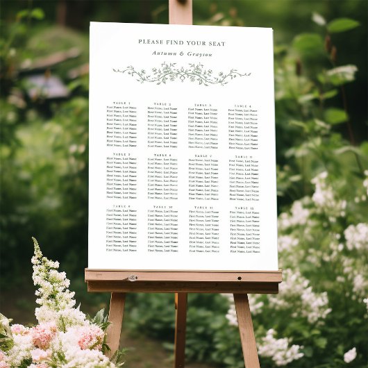 Sage Green Classy Franse Victoriaans Trouwstoelen Poster