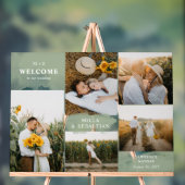 Sage Green Clean Modern & 5 Foto's Welkom Acryl Bord (Neutraal)