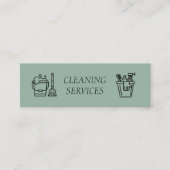 Sage Green Cleaning Services Company Mini Visitekaartje (Voorkant)