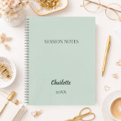 Sage green coach business session notes notitieboek