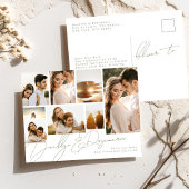 Sage Green Collage Multi 8 Foto Sla de datum op Aankondigingskaart