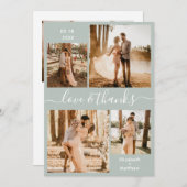 Sage Green Collage Wedding van Liefde en Bedankt (Voorkant / Achterkant)