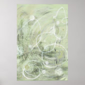 Sage Green Contemporary Abstract art Poster (Voorkant)