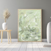 Sage Green Contemporary Abstract art Poster