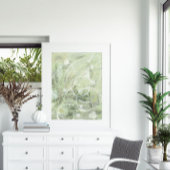 Sage Green Contemporary Abstract art Poster