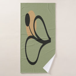 Sage Green Contemporary Botanical Badhanddoek