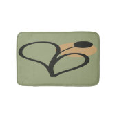 Sage Green Contemporary Botanical  Badmat (Voorkant)
