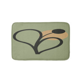 Sage Green Contemporary Botanical  Badmat