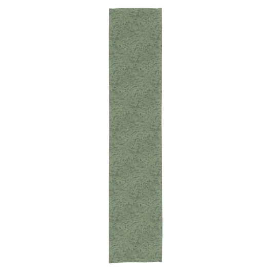 Sage Green Cork look Wood Graan Korte Tafelloper (Voorkant)