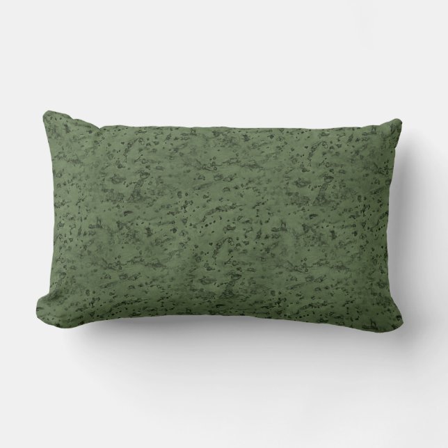 Sage Green Cork look Wood Graan Kussen (Voorkant)