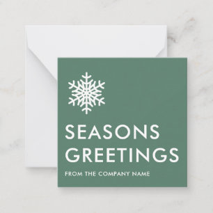 Sage Green Corporate Business Seasons Greetings Notitiekaartje