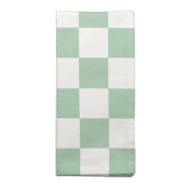 Sage Green & Cream Farmhouse Gingham Katoenen Servet