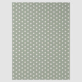 Sage Green Cream Ivory Polka Dot Tissuepapier (Voorkant)