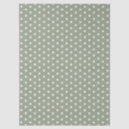Sage Green Cream Ivory Polka Dot Tissuepapier