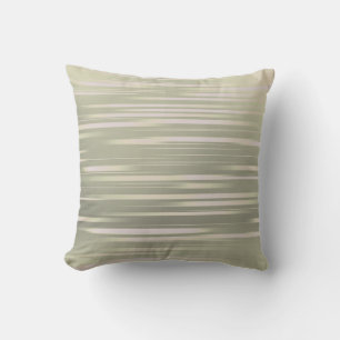 Sage Green & Cream Striped Sierkussen