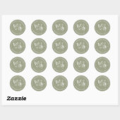Sage Green Cream Wij doen Wedding Envelope Seals Ronde Sticker (Vel)