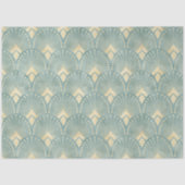 Sage Green, crème, kunstdecopatroon, , bijtend, Tissuepapier (Voorkant)