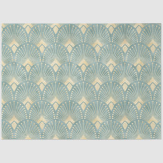 Sage Green, crème, kunstdecopatroon, , bijtend, Tissuepapier