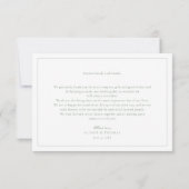 Sage Green Crest Monogram Bruiloft Dank u kaart (Achterkant)