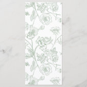 Sage Green Crest Monogram Wedding Menu (Achterkant)