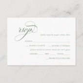 Sage Green Crest RSVP Informatiekaartje (Voorkant)