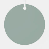 Sage Green Cross Boy Baptisme Ceramic Ornament (Achterkant)