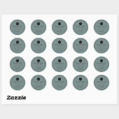 Sage Green Custom Bedankt Sticker met Logo (Vel)