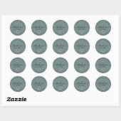 Sage Green Custom Bedankt Stickers met QR-code (Vel)