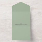 Sage Green Custom Branded All In One Uitnodiging (Binnen)