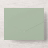 Sage Green Custom Branded All In One Uitnodiging (Achterkant)