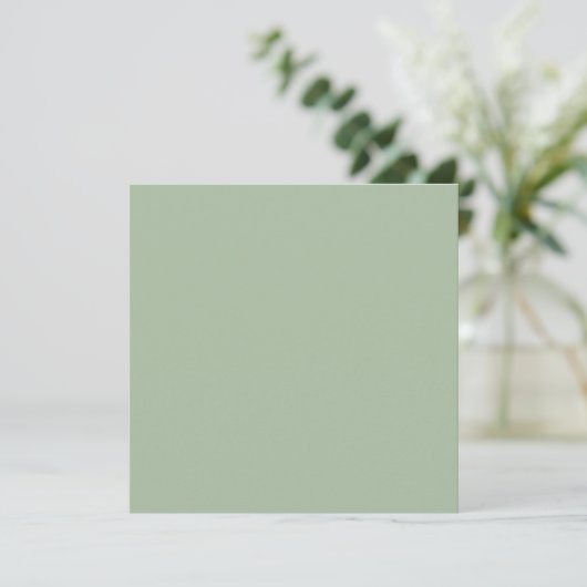 Sage Green Custom Branded Bedankkaart (Staand voorkant)