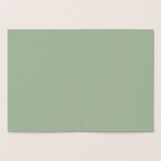 Sage Green Custom Branded Folie Kaarten (Binnen)