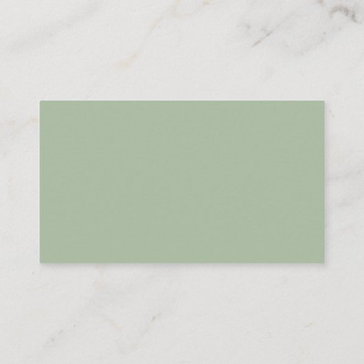 Sage Green Custom Branded Informatiekaartje (Achterkant)