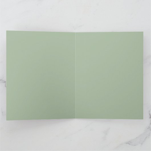 Sage Green Custom Branded Kaart (Binnen)