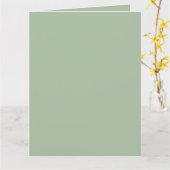 Sage Green Custom Branded Kaart (Gele Bloem)