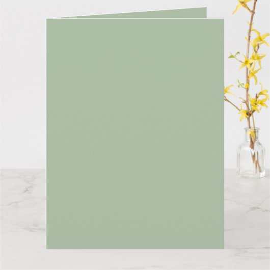 Sage Green Custom Branded Kaart (Gele Bloem)